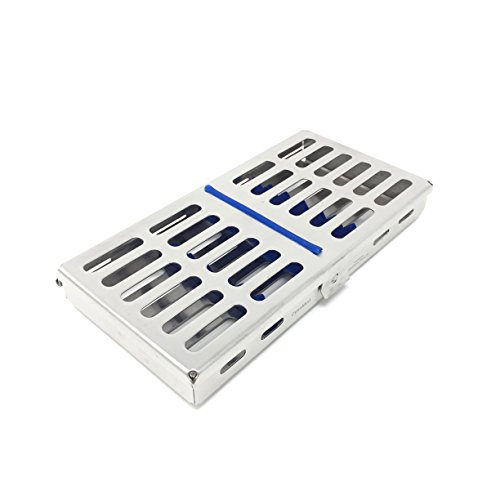 Dental Sterilization Cassette, Autoclave Tray, Rack, Box, 7-Instruments 'Blue'