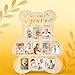 Febvao 12 Monthly Picture Frame,One Year Birthday Wooden Photo Board, My First Year Milestone Photo Board Baby First year Wood Sign (Bear)