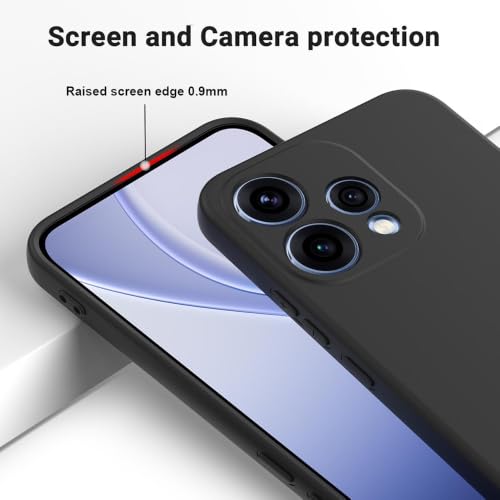 Image of Back Cover Compatible with Oppo Reno15 5G | Full Camera Protection | Premium Liquid Silicon Case | Flexible Bumper Case for Oppo Reno15 5G (Black)