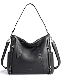 Missnine Hobo Bag for Women Crossbody Purse and Handbags Vegan Leather Shoulder Tote Bag with Multi-Pockets, Black