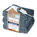 Bedsure GentleSoft Heated Blanket Throw - Soft Ribbed Flannel Electric Blanket, Gifts for Grandma (50x60 inches, Grey)