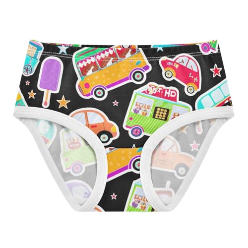 Cute Cartoon Cars Black Toddler Underwear Floral 2t Cotton Panties for Girl Durable Briefs Girls Undies