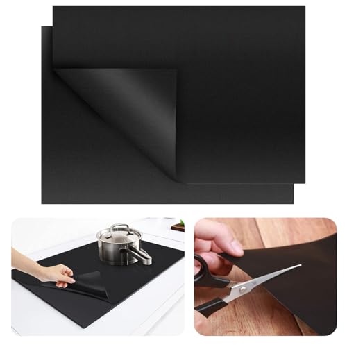 2 Pièces Tapis de Cuisson pour Barbecue, Revêtements de Four pour le Fond, Tapis de Gril Antiadhésifs Robustes, Tapis de Four Réutilisables, Revêtements de Four Universels, pour Four