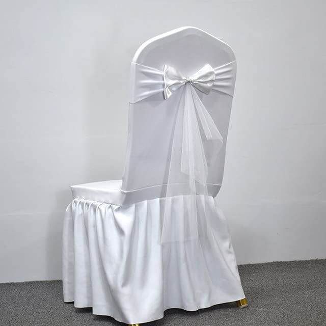 Décoration Ceinture Chaise Mariage et Noeud Ruban Voile Pendentif