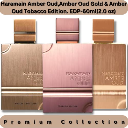 Al Haramain Amber Oud,Amber Gold Edition & Tobaco Edition Amazing Collection Edp - 60Ml (2.0 Oz). (Amazing Collection) #TOP1
