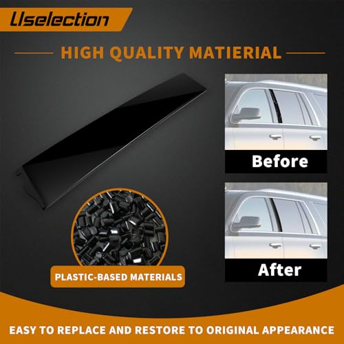B-Pillar Trim Molding (Pair), Compatible with 2015-2018 Chevy Suburban/Tahoe, GMC Yukon, Cadillac Escalade, Rear Door Driver & Passenger Side Forward Door Applique, Window Moulding (926-243 926-244) by Uselection - Image 7