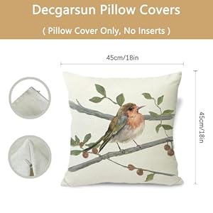 Linen Pillow Covers 18x18 Farmhouse Animal Decoration Bird Pillowcase Cushion Cover for Patio Garden Sofa Couch Bed Chair Car Linen Pillow Covers 18×18 Farmhouse Animal Decoration Bird Pillowcase Cushion Cover for Patio Garden Sofa Couch Bed Chair Car