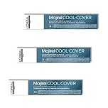 L'ORÉAL Majirel Cool Cover Cream 150 ml, Very Light Blonde (9.11 CC), Deep Ash, Pack of 3 for Silky Soft Hair