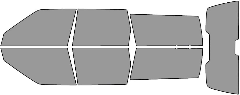 Rvinyl Window Tint Kit Compatible with Volvo V70 1998-2000 - Black 50% - Single Ply No Bubble Film - Do it Yourself Vehicle Complete Precut Kit