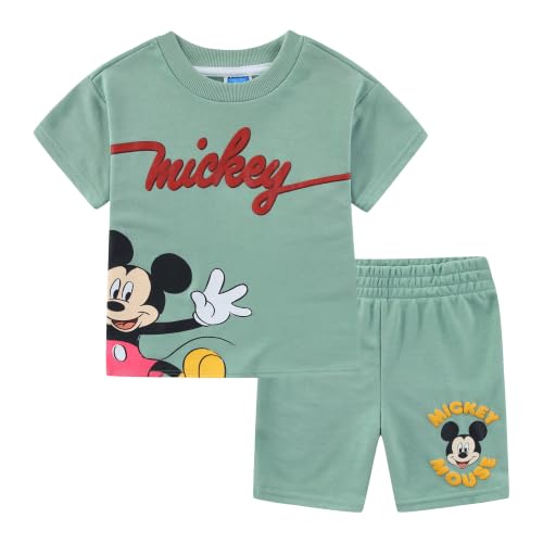 Disney Mickey Mouse Boys Short Sleeve T-Shirt and Shorts Set for Toddler and Big Kids