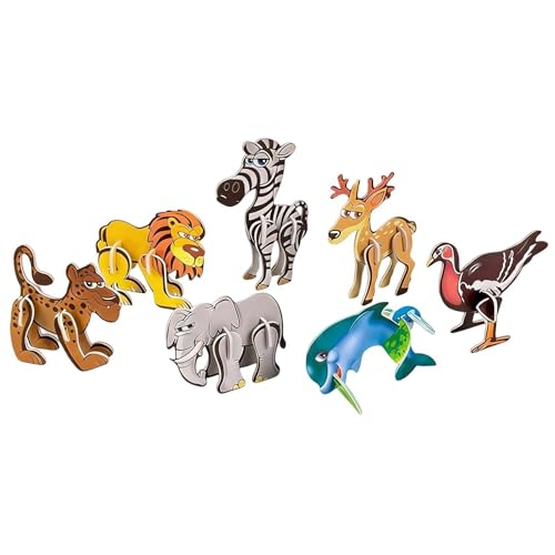 Puzles 3D de animales con aprendizaje interactivo y 7 divertidos patrones de espuma