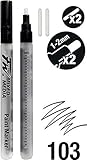 Daler Rowney FW Mixed Media Empty Paint Markers, Set Of 2, Small 1-2mm Round nibs (D160320103)