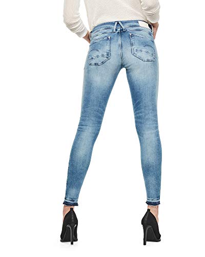 G-STAR RAW Damen Lynn Mid Skinny Ripped Edge Ankle Shorts, Blau (Sun Faded Azurite D08616-C296-B471), 23W / 32L – Ansicht 2