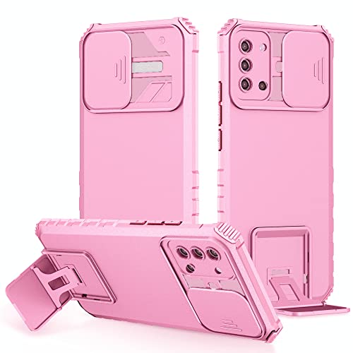 PANXIYUE Cover per Oppo A92 / Oppo A52/Oppo A72,Custodia con Scorrevole Fotocamera Proteggi,Custodia 360°Full Body Antiurto Protettiva Hard PC Back Cover e TPU Bumper Antiurto Case-rosa