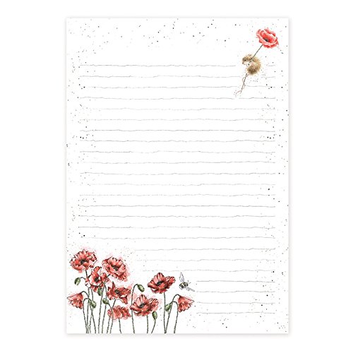 Wrendale Designs - A5 Jotter Pad - Mouse & Poppy Design