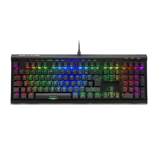 Sharkoon Skiller SGK60 RGB Gaming Keyboard, 14 PBT-Tastenkappen, Rote Kailh-Box-Schalter, 4044951030040, Schwarz