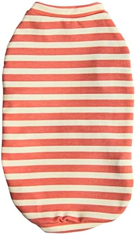 Arrow Cush Dog Cat Clothes Striped Cotton Shirt Pink (X-Large Size)