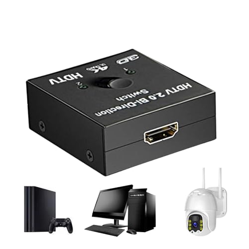 Divisor de señal de video, divisor de video 1 entrada 2 Salidas | Duplicador de video, divisor de puerto de pantalla | Adaptador de interruptor de pantalla de Distribuidor de video de resoluciones,