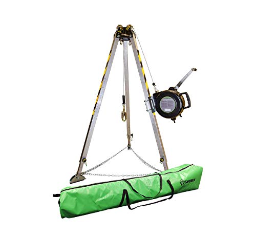 Safewaze 019-11002 7' Adjustable Tripod Kit with 65' 3-Way and Storage Bag