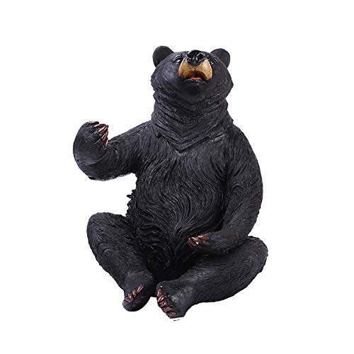 Statue d'ours en résine et porte-bouteille rétro pour étagère