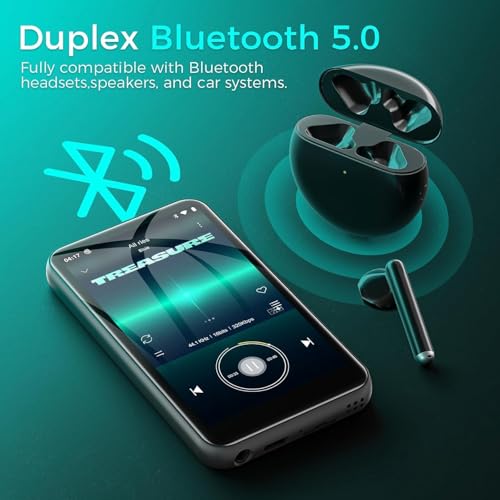 Image of MP3 Player with Bluetooth and WiFi, 3GB RAM+32GB ROM Portable Music Player, Hi-Res Lossless Audio MP4 Player, 4.02 Inch HD Touchscreen, Supports Spotify, Amazon Music, Audible