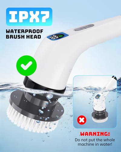 Image of Electric Spin Scrubber for Bathroom | Shower Cleaner Brush with Long Handle