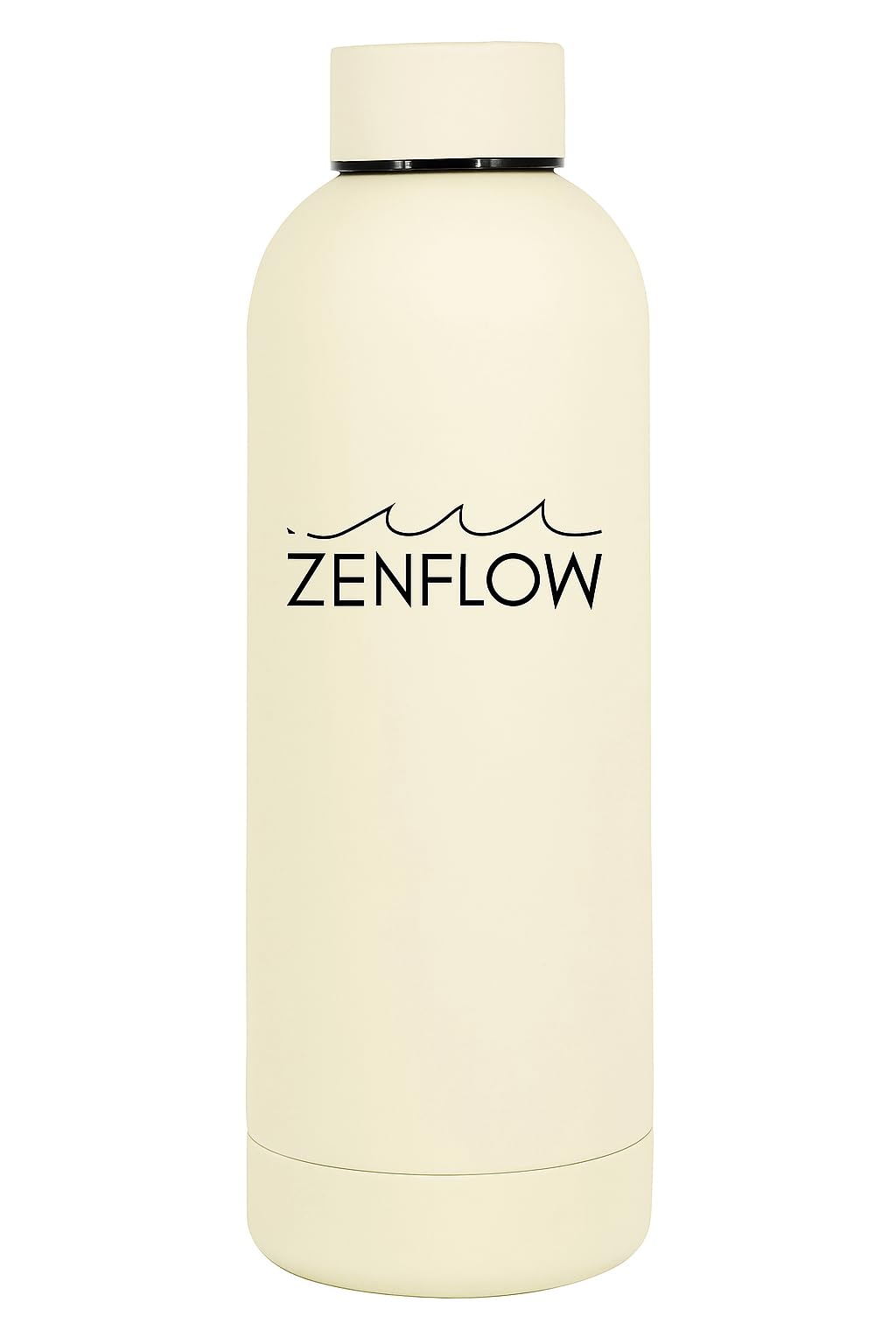 ZenFlow Stainless Steel Water Bottle 500ml – BPA-Free, Leakproof – Keeps Drinks Cold 24h / Hot 12h – Travel, Gym, Office – Multiple Colours (Peach Cream)