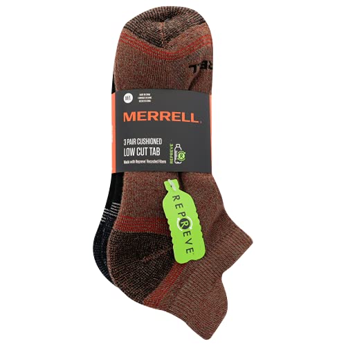 Image of Merrell Unisex Adult Cushioned Low Cut Tab Socks (3-Pair)