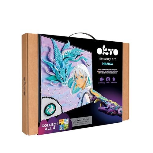 Okto Manga - Air Art Craft Kits For Adults Uk - Similar To Painting By Numbers, Air Dry Clay Modelling Kit, Arts And Crafts, Craft Kit