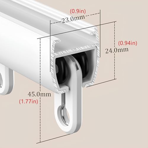 Rieles de techo de aluminio resistentes en acabado blanco para diseño interior 4
