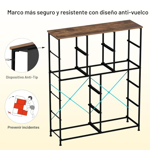 Cómoda con 12 cajones contra el desorden en el dormitorio cajonera textil industrial 8