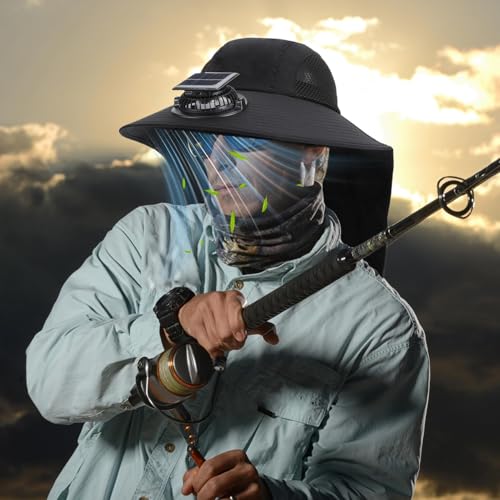 Chapeaux de pêche avec protection UV et chapeau ventilé solaire respirant