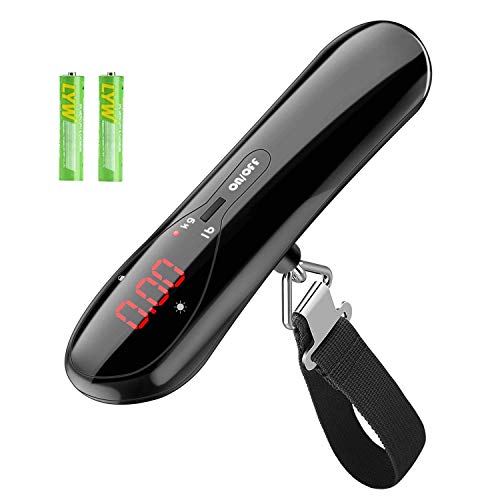 INTSUN Digital Luggage Scale 50kg/110lb Portable Digital Travel Suitcase Scale Hanging Scales Weight with Tare Function