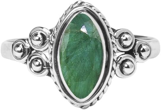 Gemstone Ring, 925 Sterling Silver Ring For Women Girls, Statement Handmade Jewelry Christmas Gifts Size US - Image 2