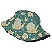 ZEYARUIBO Cute Snail and Daisy Adult Sunshade Fisherman Hat Fashion Print Bucket Hat Outdoor Beach Caps