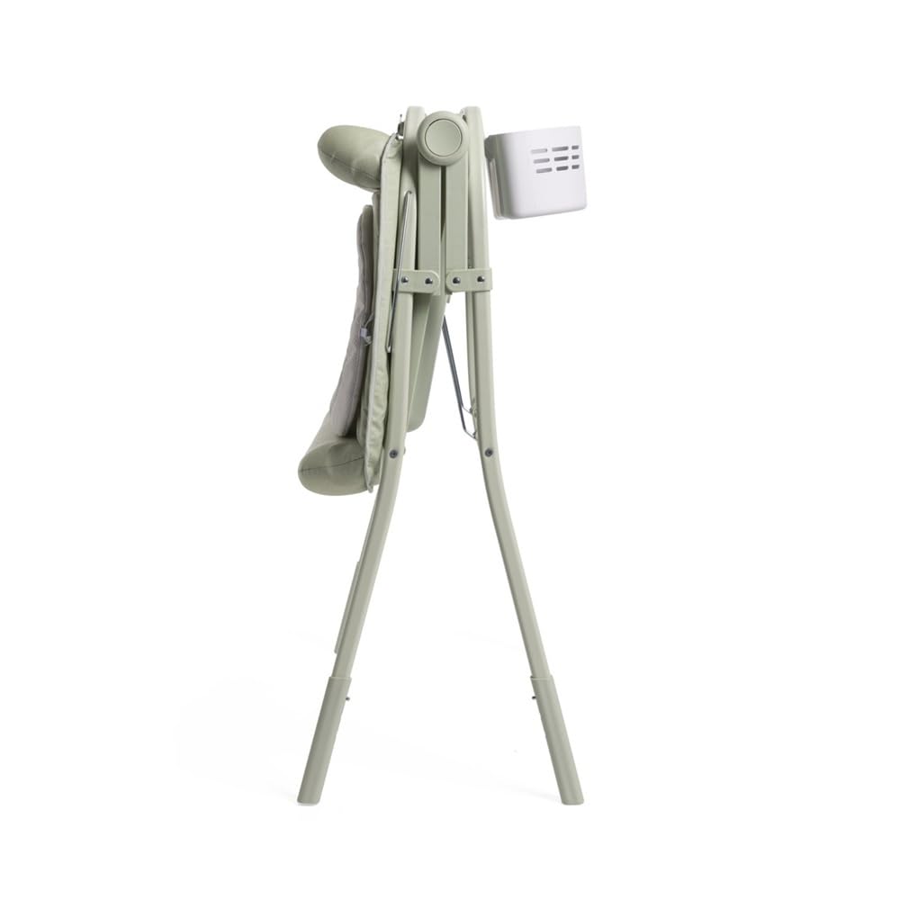 Chicco Cuddle & Bubble Vaschetta Bagnetto Fasciatoio Neonato Ergonomico con Materassino e Morbido Riduttore, Altezza Regolabile, Chiusura Compatta, Parent Organizer, Max 11kg, Grigio e verde