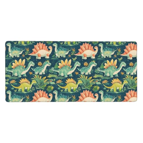 Tapis de bureau imprimé dinosaure dessin animé grand tapis de souris