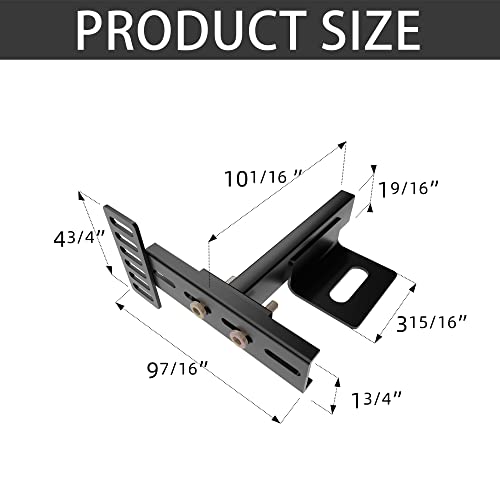 Ogonbrick Universal Headboard Brackets Adjustable Base Headboard Brackets For Metal Bed Frame Headboard Wall Mounting Bracket With Footboard Extension Kit Matte Black thumb #5