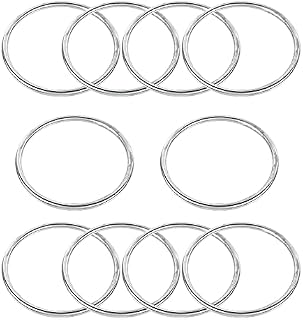 10 Pcs Welded Round Rings Alloy Welded O Rings Multi-Purpose Sliver Metal O Rings for Craft DIY Accessories Belts Dream Catcher Craft DIY Jewelry Making (50MM)