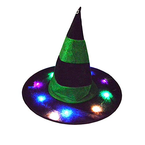 Forwei Chapeau de sorcière rougeoyant Halloween Cover