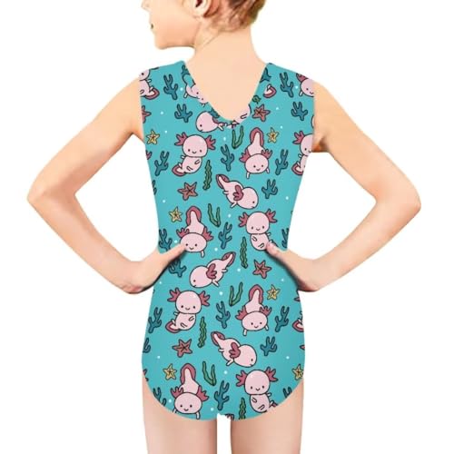 One Piece Swimsuit for Girls Cute Swimwear 3-14 Kids Gymnastic Leotard2
