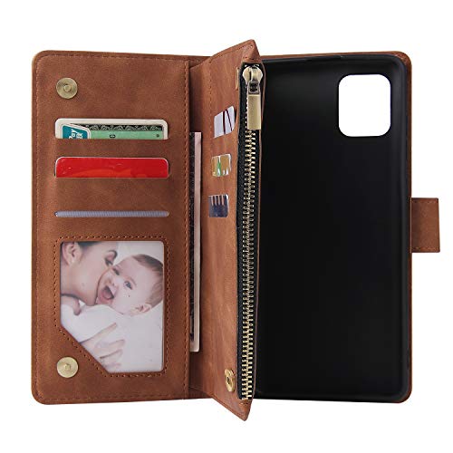 Accessoires Note 10 Lite housse portefeuille marron pour les déplacements - 5