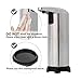 TAPCET Soap Dispenser Automatic Soap Dispenser Touchless Infrared Motion Sensor Soap Dispenser, Stainless Steel Hands Free Soap Dispenser with Waterproof Base for Kitchen and Bathroom, Chrome