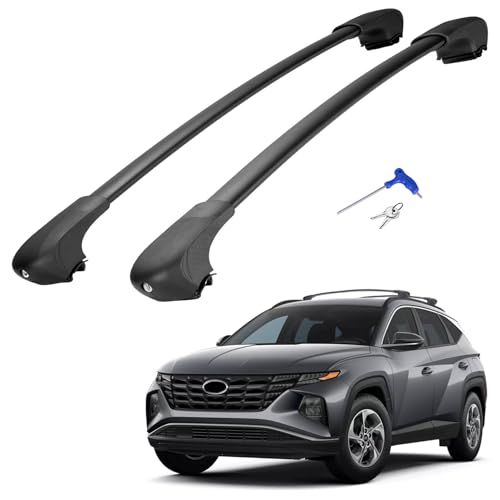 JOYTUTUS 220lbs Lockable Roof Rack Cross Bars Compatible with Hyundai Tucson 2022-2025 SE/SEL/N Line/Limited, Heavy Duty Aluminum Alloy Anti-Theft Crossbars Carrier Cargo Luggage Rack