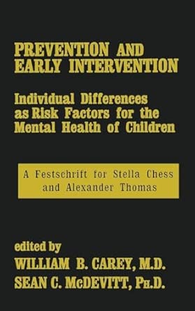 Prevention And Early Intervention Prevention And Early Intervention book cover