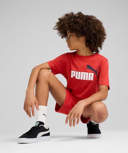 Image of Puma Boy Cotton Solid Regular Fit Tees