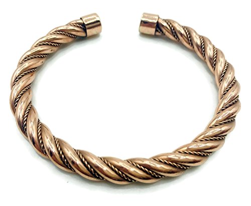 Healing Lama Handmade Traditional Design Twisted Copper Bracelet. 100% Pure Raw Copper Bracelet. (Twisted)