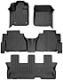 MAXLINER Floor Mats 3 Row Liner Set Black for 2012-2022 Toyota Sequoia with 2nd Row Bench Seat