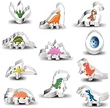 Amplias aplicaciones: puede usar estos moldes de dinosaurio para cortar panqueques, panes, sándwiches, quesos, dulces, frutas blandas, etc., y hacer bocadillos para familiares, amigos y vecinos. Es una opción ideal para fiestas de dinosaurios, Día del Niño, Pascua, Halloween y Navidad.