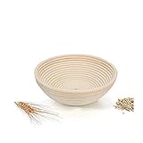 サワードウテストバスケット、Bannetonパンフォームパンテスト手芸品ラタンラウンドバスケットセット、手工芸品、サワードウスターターセット(18X9),ベージュ サワードウテストバスケット、Bannetonパンフォームパンテスト手芸品ラタンラウンドバスケットセット、手工芸品、サワードウスターターセット(18X9),ベージュ